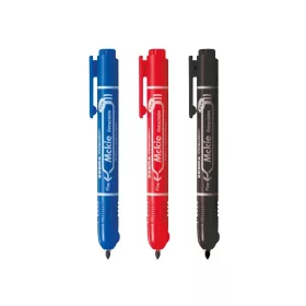   Alkoholos marker 1,3 mm, nyomógombos, Mckie Retractable Zebra  írásszín piros
