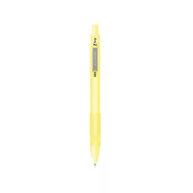   Golyóstoll 1 mm, sárga tolltest, Zebra Z-Grip Pastel, írásszín kék