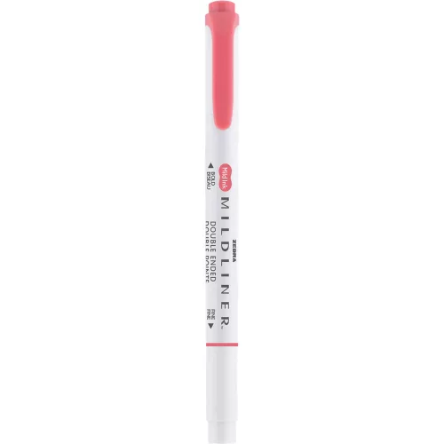Szövegkiemelő 1,0/3,5 mm, kétvégű Zebra Mildliner Cool & Refined piros