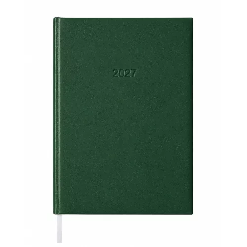Határidőnapló agenda Standard B/5, heti fehér lapokkal zöld Bluering® 2027.