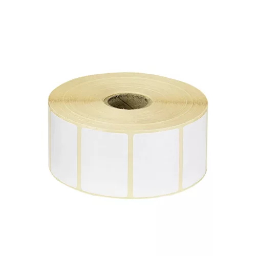 Etikett címke thermo, 38x43mm, tekercses, 1000 címke/tekercs fehér