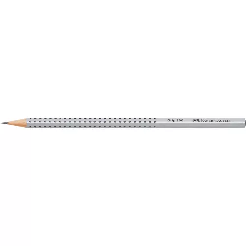 Grafitceruza H, háromszögletű GRIP 2001 Faber-Castell ezüst test