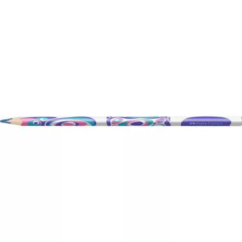 Varázsceruza háromszögletű Faber-Castell pasztell írásszínek türkiz, rózsaszín, lila