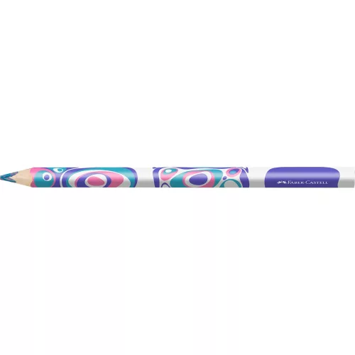 Varázsceruza háromszögletű Jumbo Faber-Castell pasztell színek türkiz, rózsaszín, lila