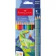 Színes ceruza készlet hatszögletű DINOSZAURUSZ + matrica Faber-Castell 10+3klf. szín