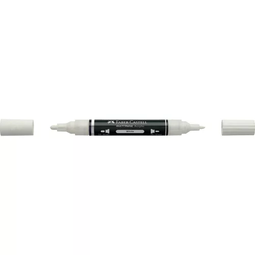 Akril marker kétvégű MULTIMARK 101 Faber-Castell fehér 