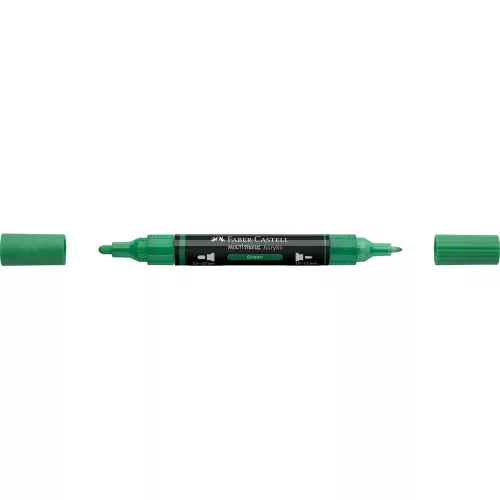 Akril marker kétvégű MULTIMARK 316 Faber-Castell zöld 