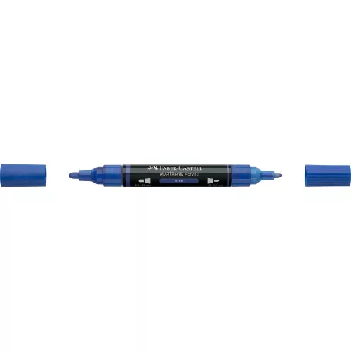 Akril marker kétvégű MULTIMARK 120 Faber-Castell kék 