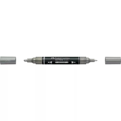 Akril marker kétvégű MULTIMARK 251 Faber-Castell ezüst 