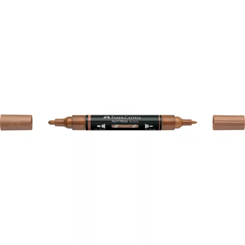 Akril marker kétvégű MULTIMARK 252 Faber-Castell réz 