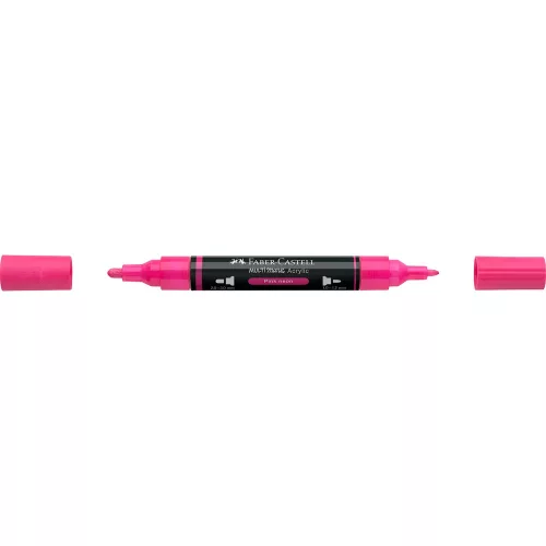 Akril marker kétvégű MULTIMARK 253 Faber-Castell neon rózsaszín