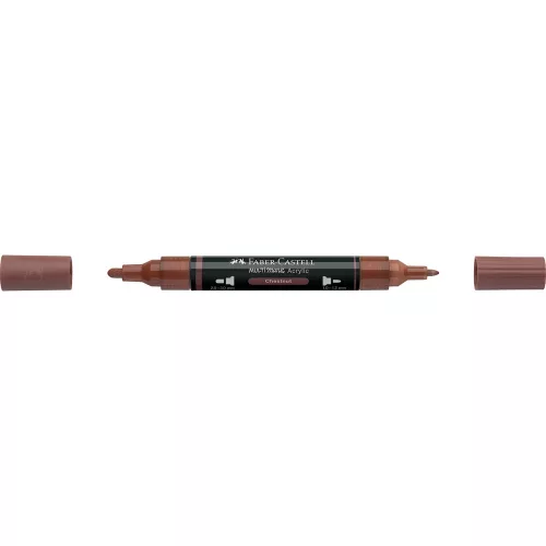 Akril marker kétvégű MULTIMARK 378 Faber-Castell gesztenyebarna 