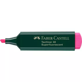   Szövegkiemelő 1-5mm vágott hegyű Faber-Castell 48 fluoreszkáló rózsaszín 