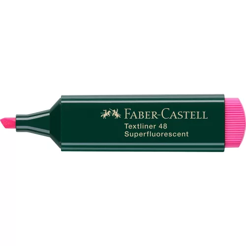 Szövegkiemelő 1-5mm vágott hegyű Faber-Castell 48 fluoreszkáló rózsaszín 