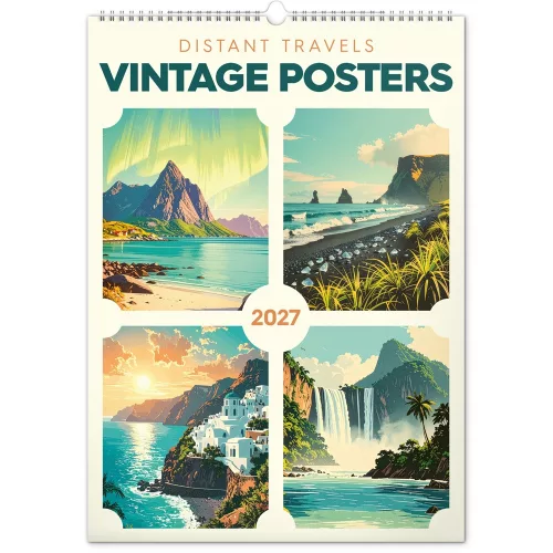Falinaptár képes  330x460mm Vintage Posters – Distant Travels Realsystem 2027.