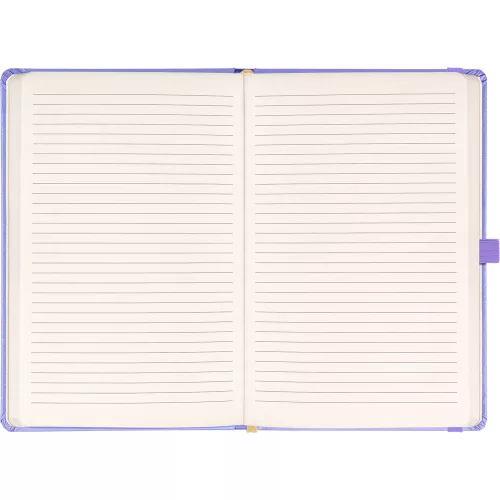 Klasszikus notesz Vivella borítással Lila, vonalas, 13x21cm, Presco