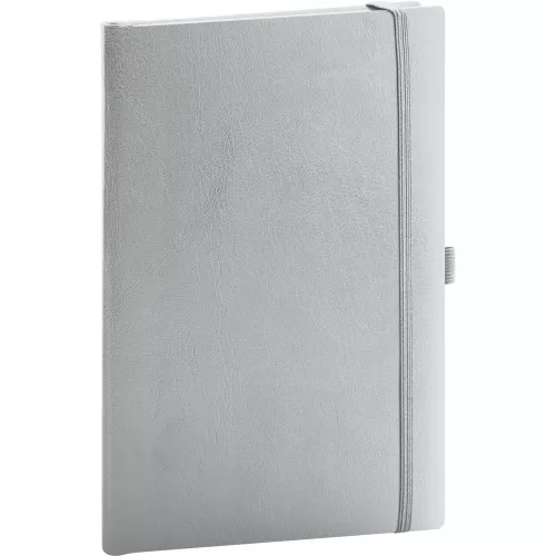 Klasszikus notesz Balacron borítással silver, vonalas, 15x21cm, Presco
