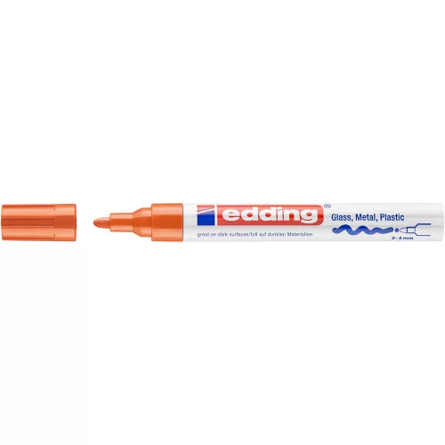 Lakkmarker 2-4mm, kerek Edding 750 narancs