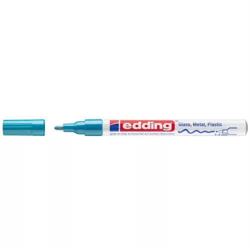 Lakkmarker 1-2mm, kerek Edding 751 világoskék