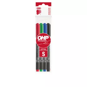 Alkoholos marker készlet, S, OHP Ico, 4 klf.szín