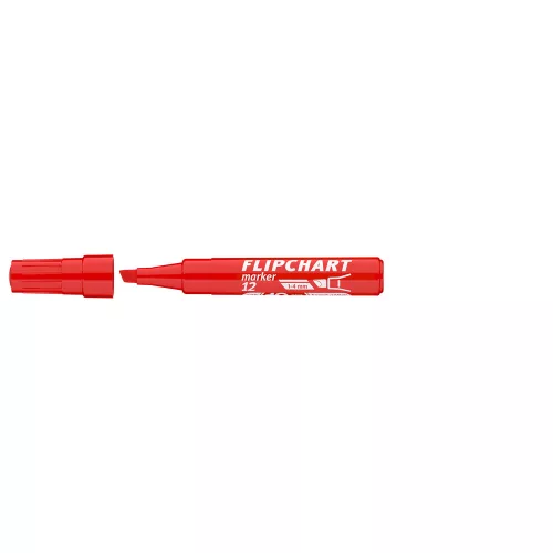 Flipchart marker vízbázisú 1-4mm, vágott Artip 12 piros