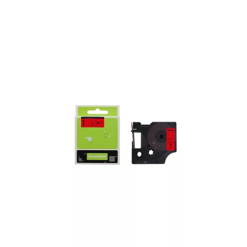 Feliratozógép szalag kompatibilis Dymo S0720720/40917 9mmx7m ECO fekete/piros