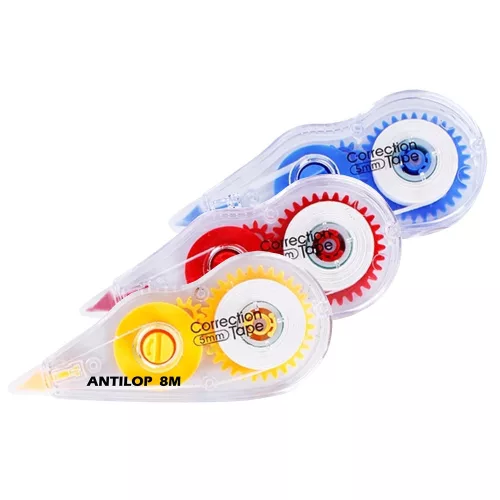 Hibajavító roller 5mm x 8m Compact áttetsző test vegyes színekben Antilop
