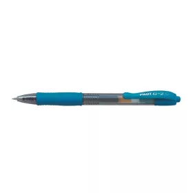   Zseléstoll 0,7mm, nyomógombos Pilot G-2, írásszín türkiz