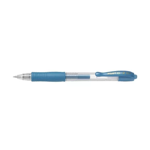 Zseléstoll 0,7mm, nyomógombos Pilot G-2, írásszín metálkék