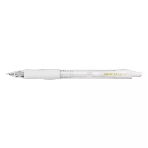 Zseléstoll 0,7mm, nyomógombos Pilot G-2, írásszín pasztell fehér