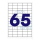 Etikett címke, 38,1x21,2mm, 100 lap, 65 címke/lap Bluering®