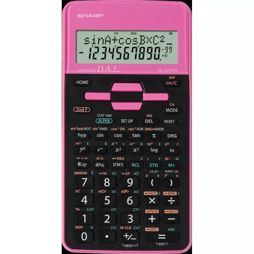 Számológép tudományos 273 funkciós 2 soros Sharp EL-531THB-PK rózsaszín