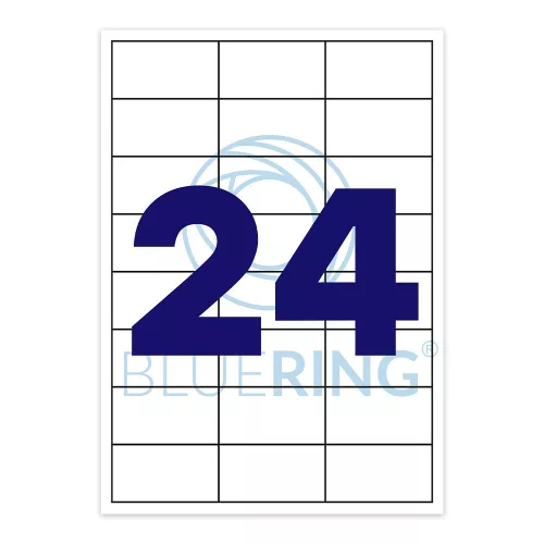 Etikett címke, 70x35mm, 100 lap, 24 címke/lap Bluering®