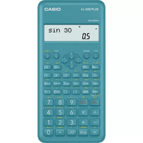 Számológép tudományos 181 funkciós, kétsoros kijelző Casio FX 220 PLUS 2E kék