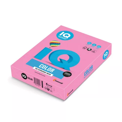 Másolópapír, színes, A4, 80g. IQ 500ív/csomag, neon rózsaszín