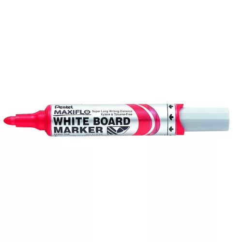 Táblamarker 2,5mm, kerek hegyű, Pentel Maxiflo piros