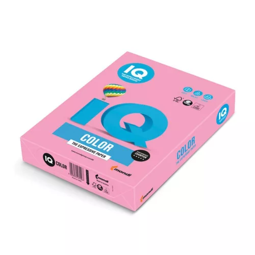 Másolópapír, színes, A4, 160g. IQ Color PI25 250ív/csomag, pasztell rózsaszín