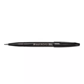   Ecsettoll, kalligrafikus hajlékony hegyű, Pentel SES15C-A fekete