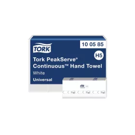   Kéztörlő 1 rétegű Z hajtogatott 410 lap/csomag 20,1 x 22,5 cm 12 csomag/karton Universal PeakServe® H5 Tork_100585 fehér
