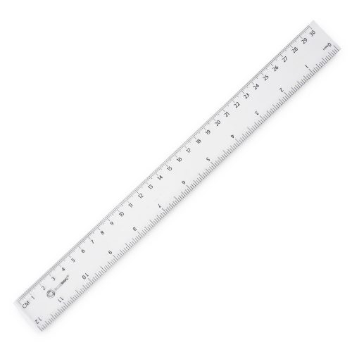 Vonalzó 30cm, kemény műanyag Bluering®