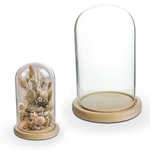 Üvegbúra fa talppal 12*15cm