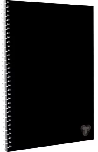 Spirálfüzet A/4 70 lapos, sima T-Creativ "Black|Black, sima, 70 lapos