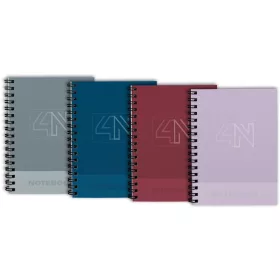   Spirálfüzet A/4 4x25 lapos, vonalas T-Creativ "Notebook 4|4 A/4,4x25 lapos, vonalas, karton borító