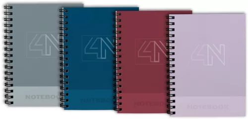 Spirálfüzet A/4 4x25 lapos, négyzetrácsos T-Creativ "Notebook 4|4 A/4,4x25 lapos, négyzetrácsos