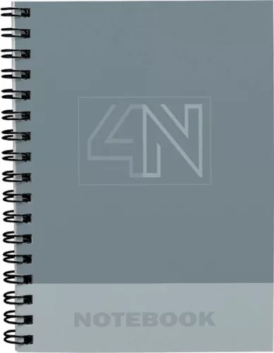 Spirálfüzet A/4 4x25 lapos, négyzetrácsos T-Creativ "Notebook 4|4 A/4,4x25 lapos, négyzetrácsos