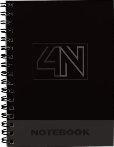 Spirálfüzet A/5 4x25 lapos, vonalas T-Creativ "Notebook 4|4 A/5,4x25 lapos, vonalas, karton borító