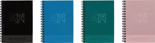 Spirálfüzet A/5 4x25 lapos, négyzetrácsos T-Creativ "Notebook 4|4 A/5,4x25 lapos, négyzetrácsos