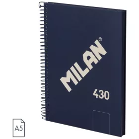   Spirálfüzet A/5 80 lapos, sima Milan "1918 Series" navy|Kék, sima, 80 lapos, 57151E80B