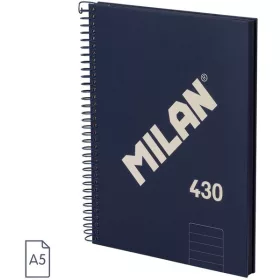   Spirálfüzet A/5 80 lapos, vonalas Milan "1918 Series" navy|Kék, vonalas, 80 lapos, 57152E80SNCB