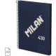 Spirálfüzet A/5 80 lapos, vonalas Milan "1918 Series" navy|Kék, vonalas, 80 lapos, 57152E80SNCB